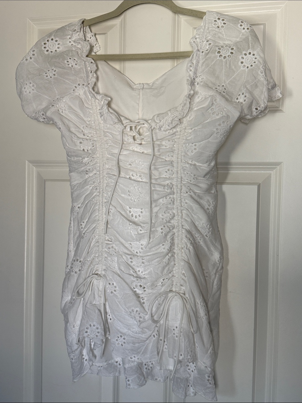 Dazy Eyelet Ruched Dress